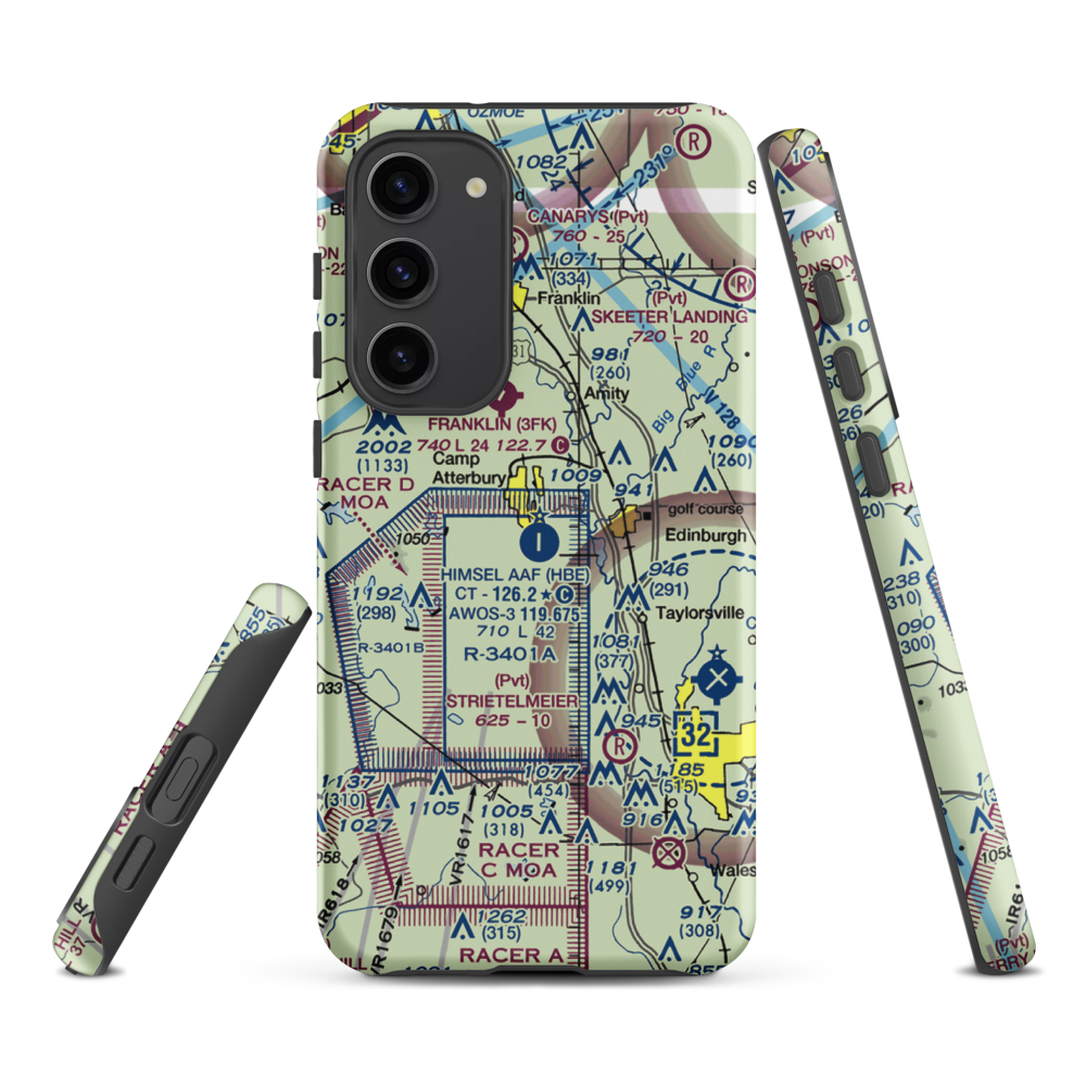 Atterbury Field (Camp Atterbury) (11II) VFR Sectional Samsung Phone Case Samsung Galaxy S23 Plus model shown