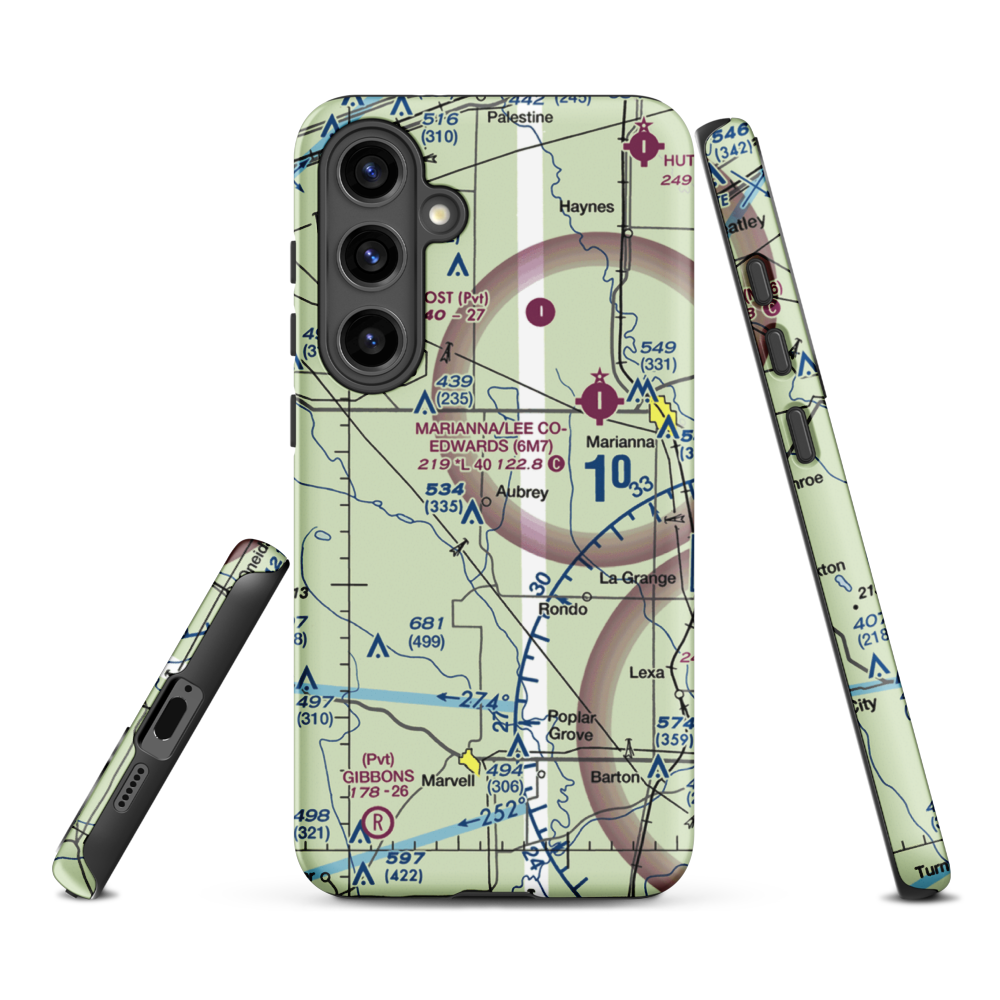Aubry Field (AUBRY) VFR Sectional Samsung Phone Case Samsung Galaxy S24 Plus model shown