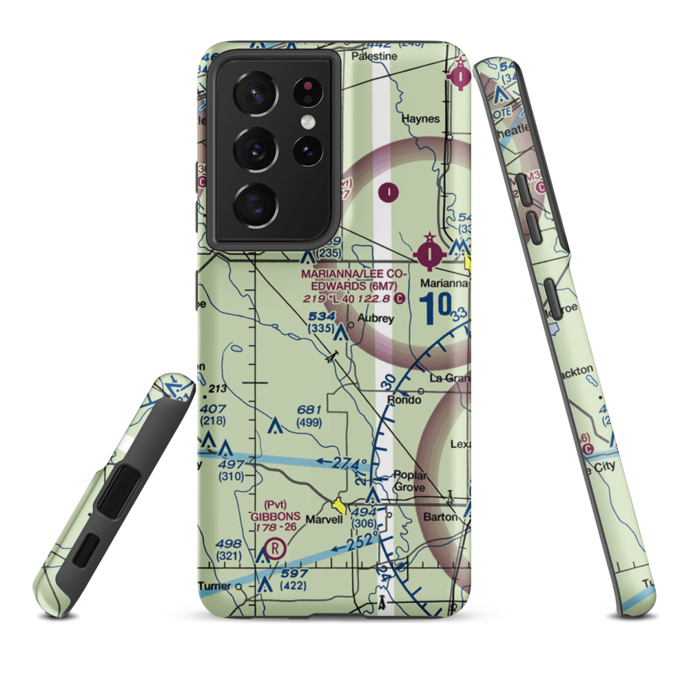 Aubry Field2 (AUBRY2) VFR Sectional Samsung Phone Case Samsung Galaxy S21 Plus model shown