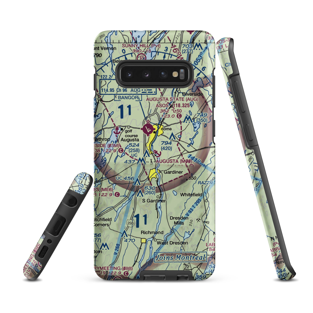 Augusta Seaplane Base (M00) VFR Sectional Samsung Phone Case Samsung Galaxy S10 Plus model shown