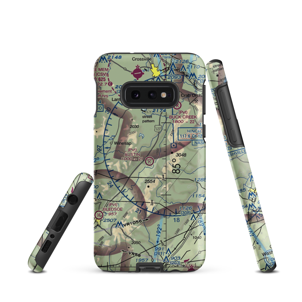 Austin Field (TN66) VFR Sectional Samsung Phone Case Samsung Galaxy S10 Plus model shown