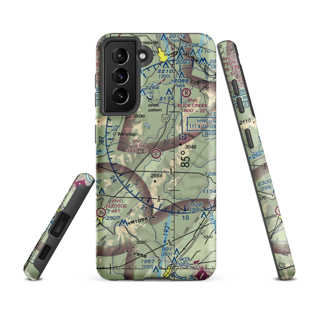 Austin Field (TN66) VFR Sectional Samsung Phone Case Samsung Galaxy S21 FE model shown