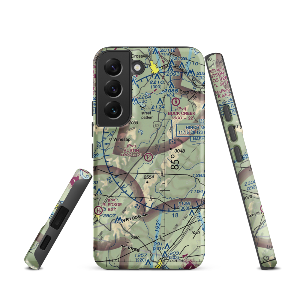 Austin Field (TN66) VFR Sectional Samsung Phone Case Samsung Galaxy S22 model shown