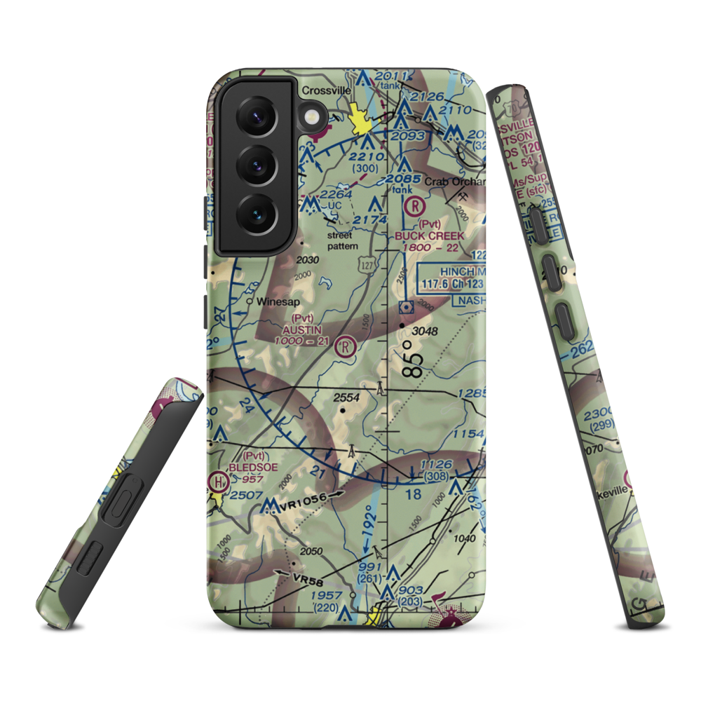 Austin Field (TN66) VFR Sectional Samsung Phone Case Samsung Galaxy S22 Plus model shown