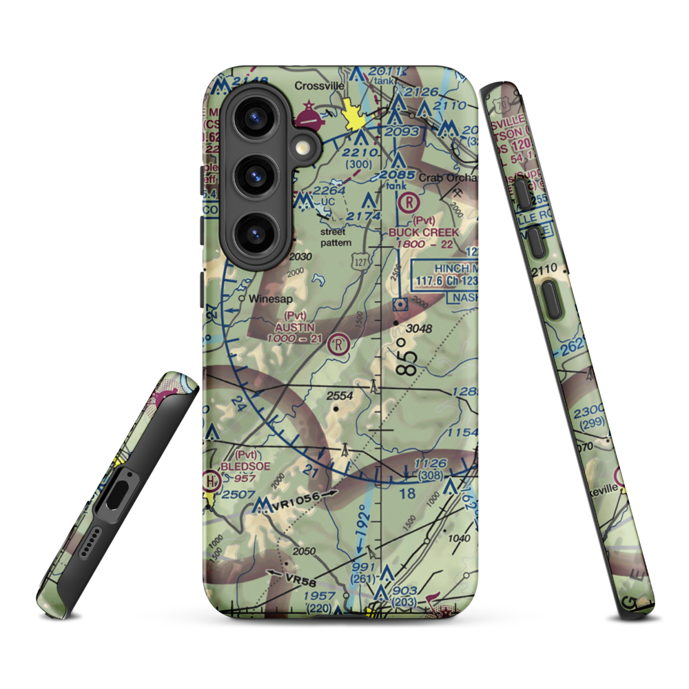 Austin Field (TN66) VFR Sectional Samsung Phone Case Samsung Galaxy S24 Plus model shown