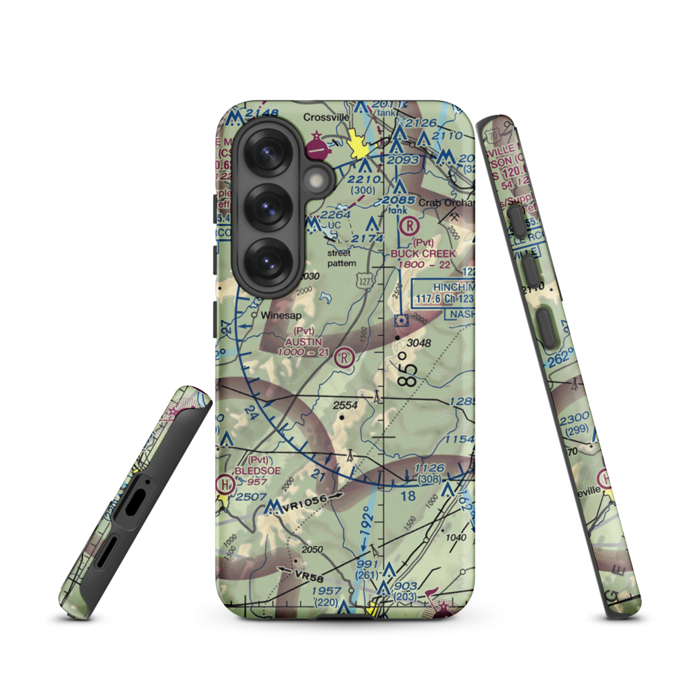 Austin Field (TN66) VFR Sectional Samsung Phone Case Samsung Galaxy S25 model shown