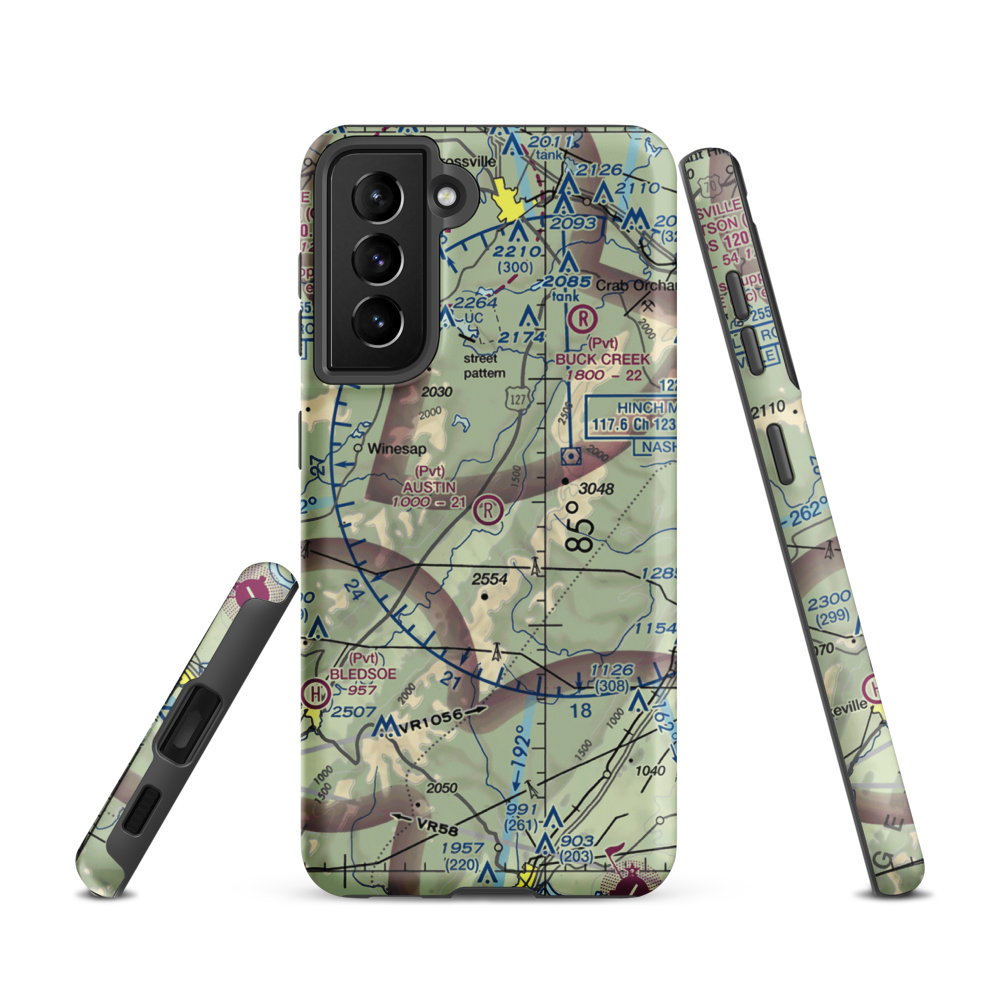 Austin Field (TN66) VFR Sectional Samsung Phone Case Samsung Galaxy S21 model shown