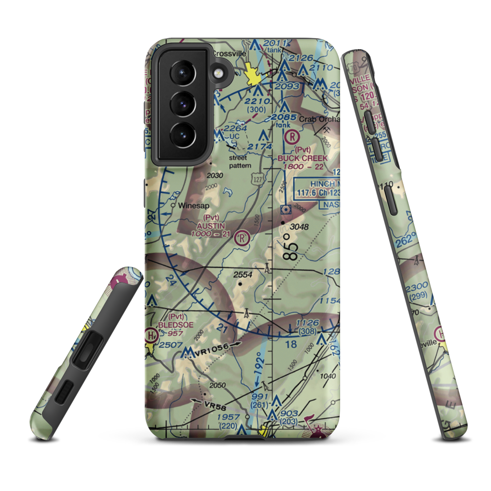 Austin Field (TN66) VFR Sectional Samsung Phone Case Samsung Galaxy S21 Plus model shown