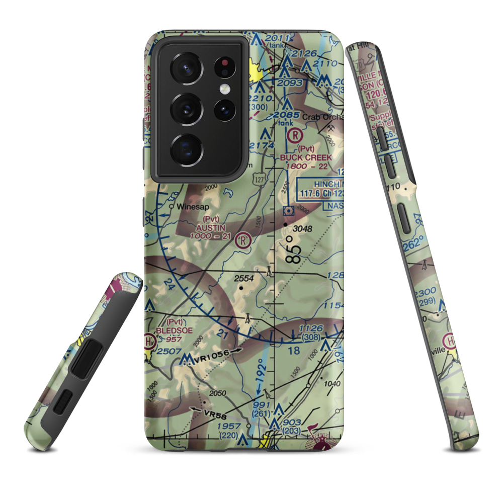 Austin Field (TN66) VFR Sectional Samsung Phone Case Samsung Galaxy S21 Plus model shown