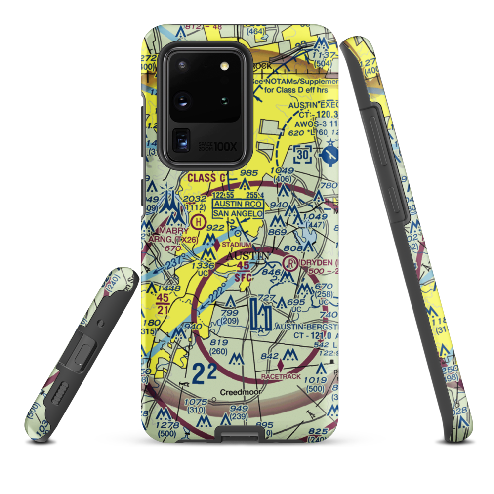 Austin Robert Mueller Municipal (AUS) VFR Sectional Samsung Phone Case Samsung Galaxy S20 Ultra model shown