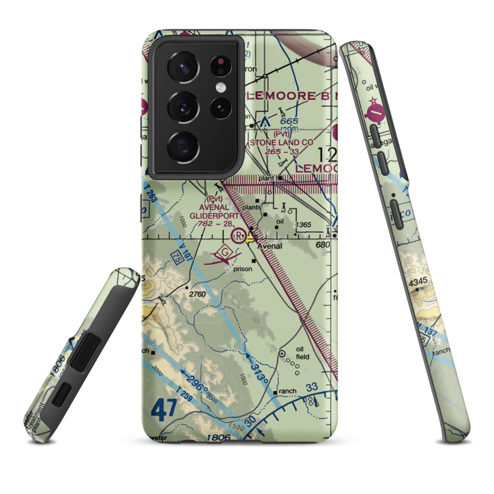 Avenal Gliderport (CA69) VFR Sectional Samsung Phone Case Samsung Galaxy S21 Ultra model shown