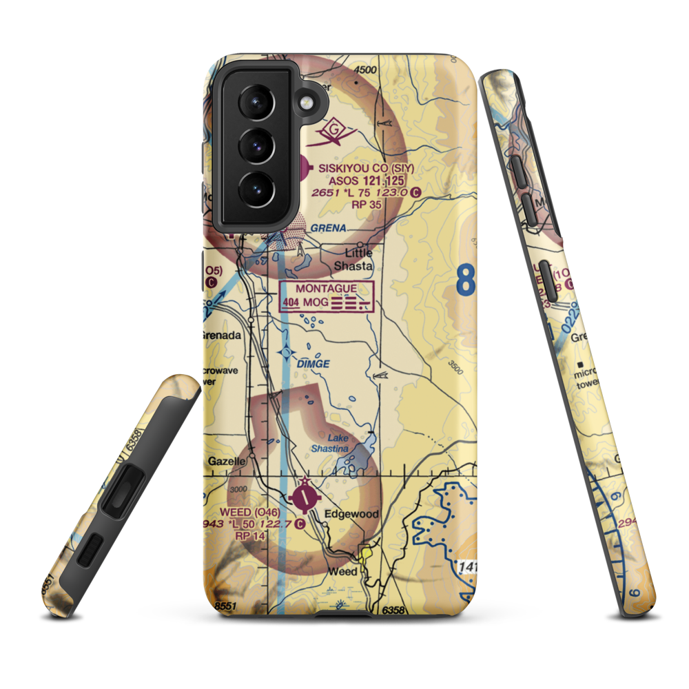 Avery Ranch Airstrip (US-0058) VFR Sectional Samsung Phone Case Samsung Galaxy S21 Plus model shown