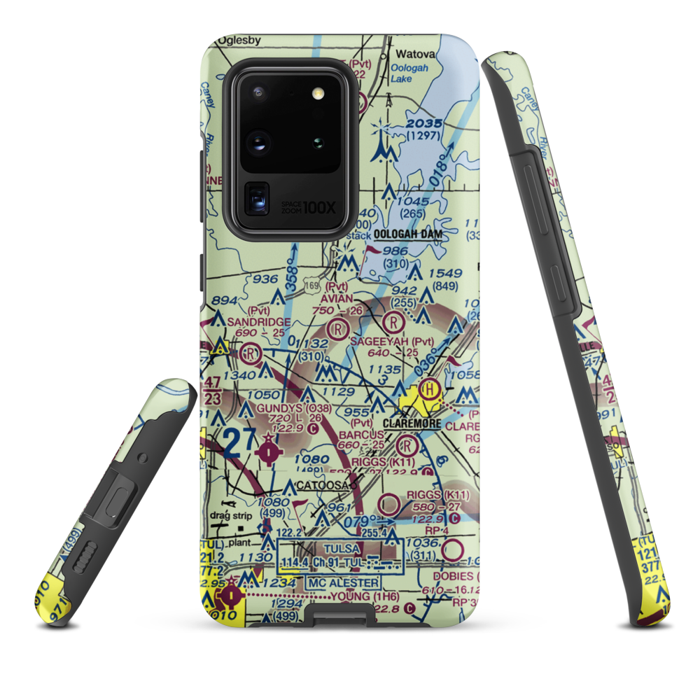 Avian Country Estates Airport (OK15) VFR Sectional Samsung Phone Case Samsung Galaxy S20 Ultra model shown