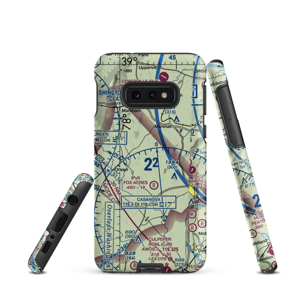 Ayres-Aicp Airport (3VA0) VFR Sectional Samsung Phone Case Samsung Galaxy S10 Plus model shown