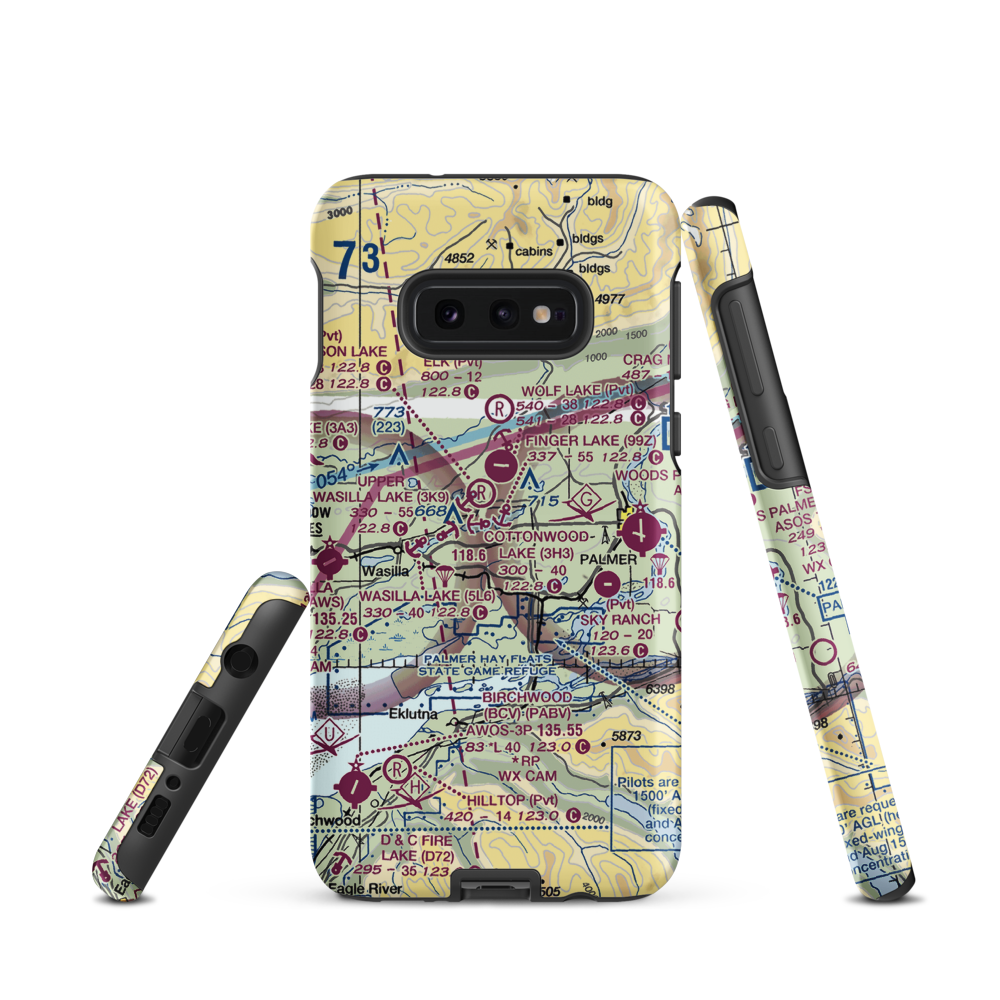 B & B Boys Ranch Airport (3AK6) VFR Sectional Samsung Phone Case Samsung Galaxy S10 Plus model shown