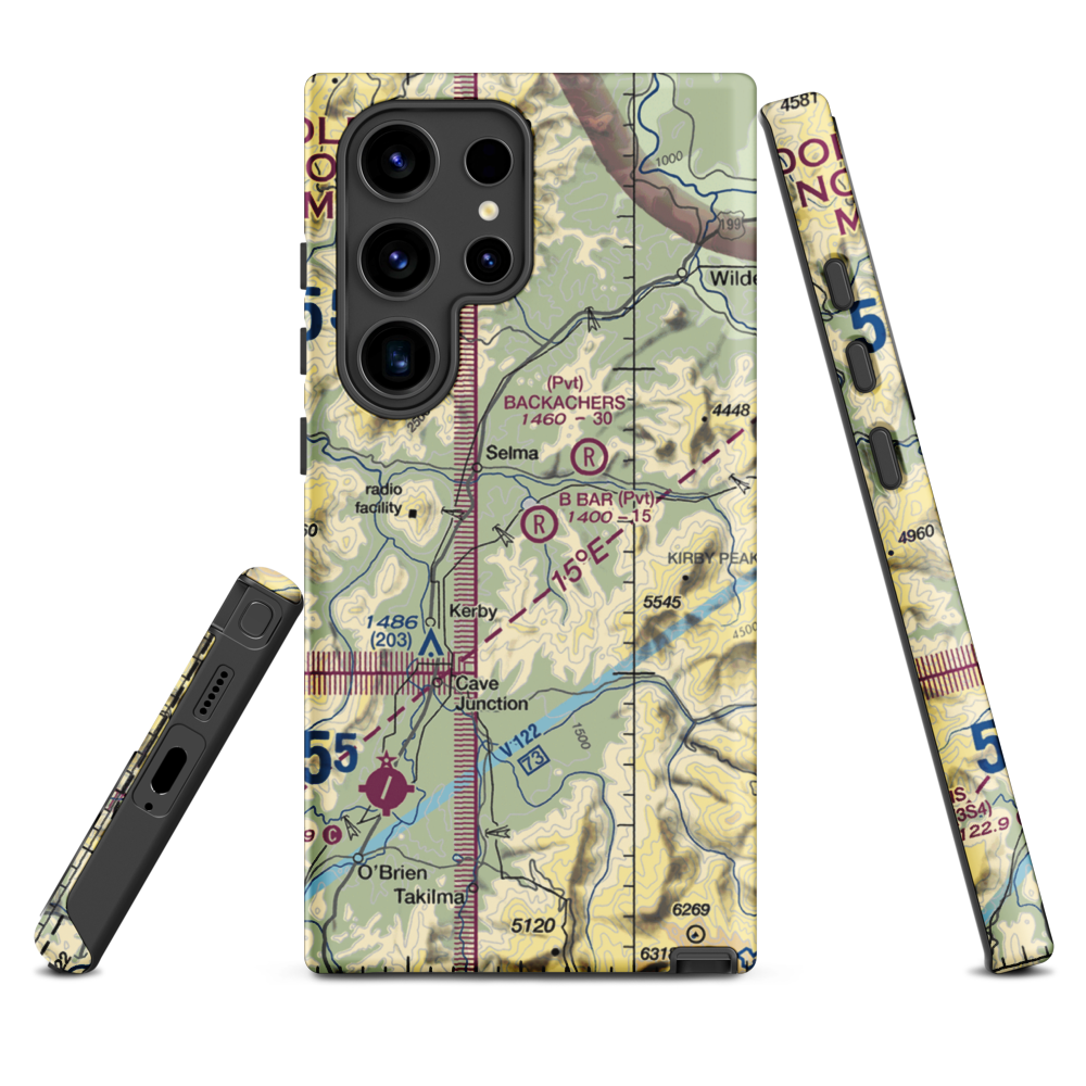 B Bar Ranch Airport (84OR) VFR Sectional Samsung Phone Case Samsung Galaxy S24 Ultra model shown