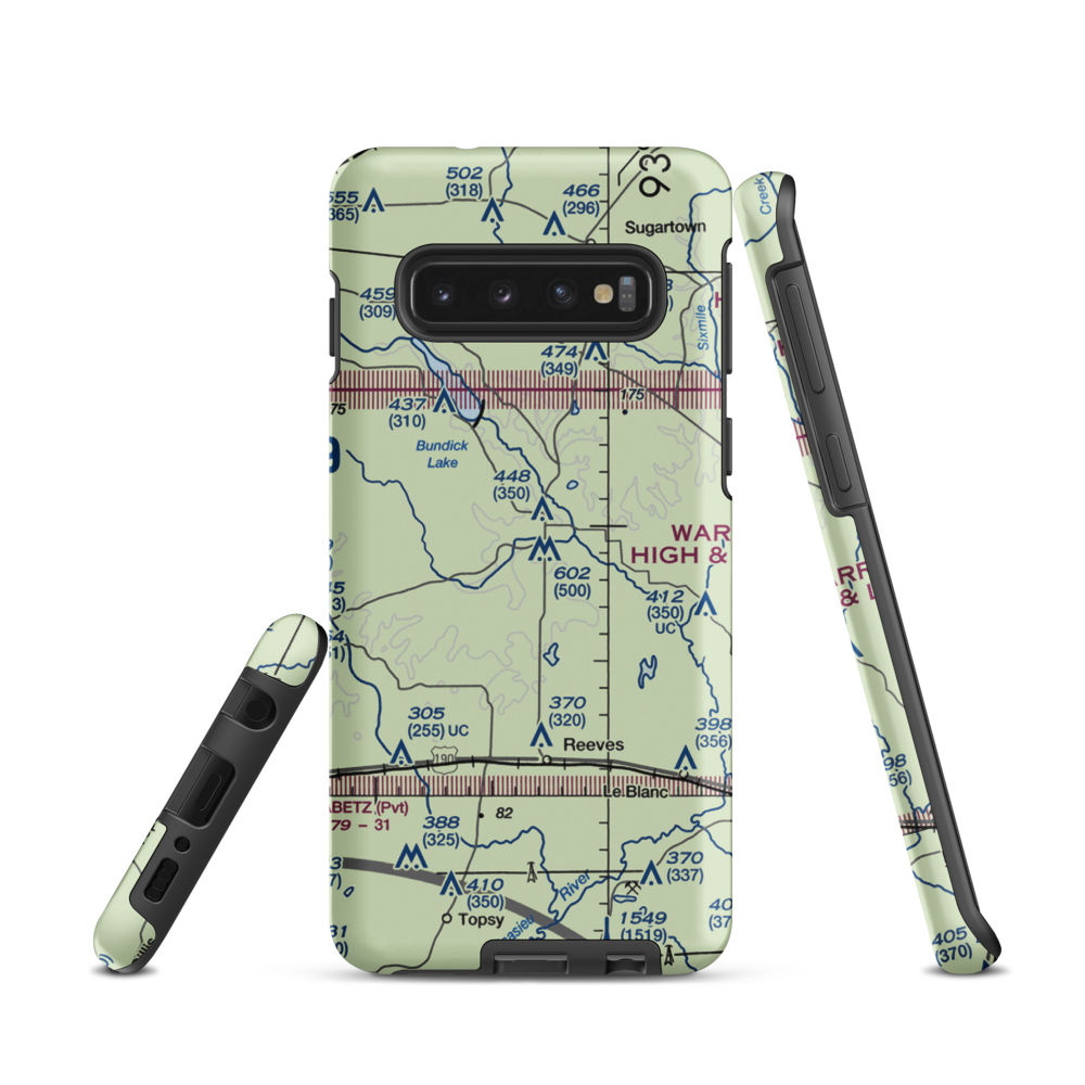 B T & K H Ranch Airport (44LA) VFR Sectional Samsung Phone Case Samsung Galaxy S10 model shown