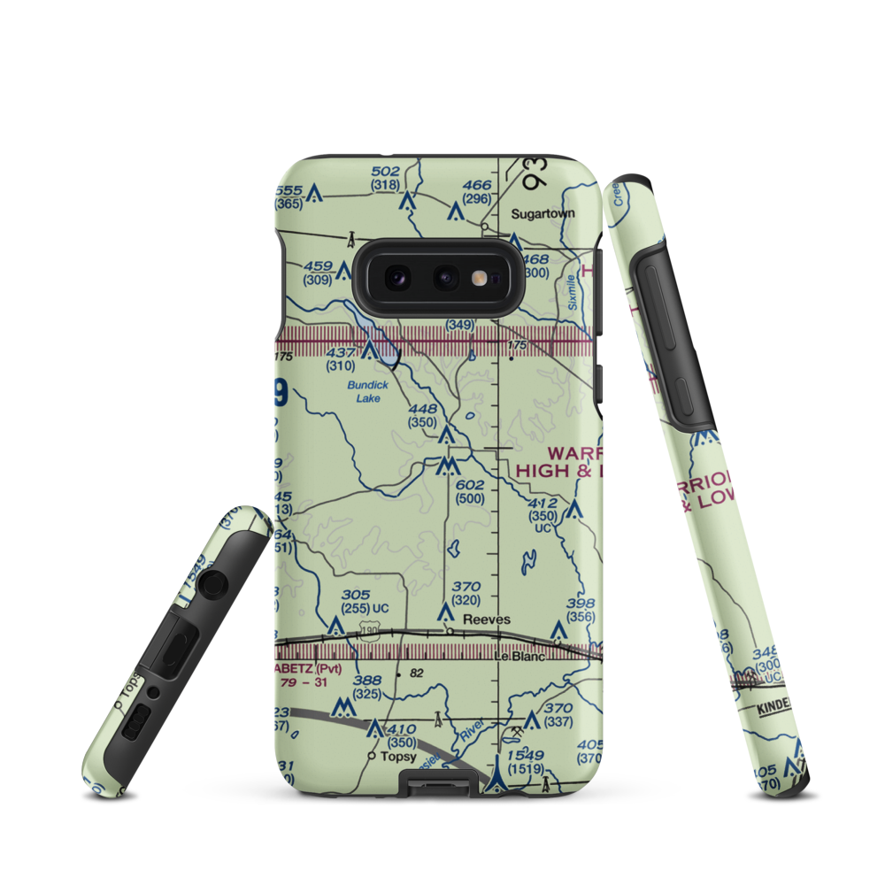 B T & K H Ranch Airport (44LA) VFR Sectional Samsung Phone Case Samsung Galaxy S10 Plus model shown