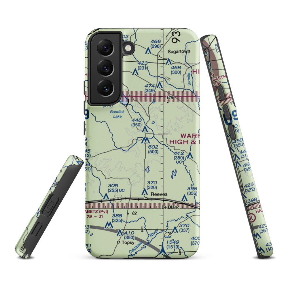 B T & K H Ranch Airport (44LA) VFR Sectional Samsung Phone Case Samsung Galaxy S22 Plus model shown