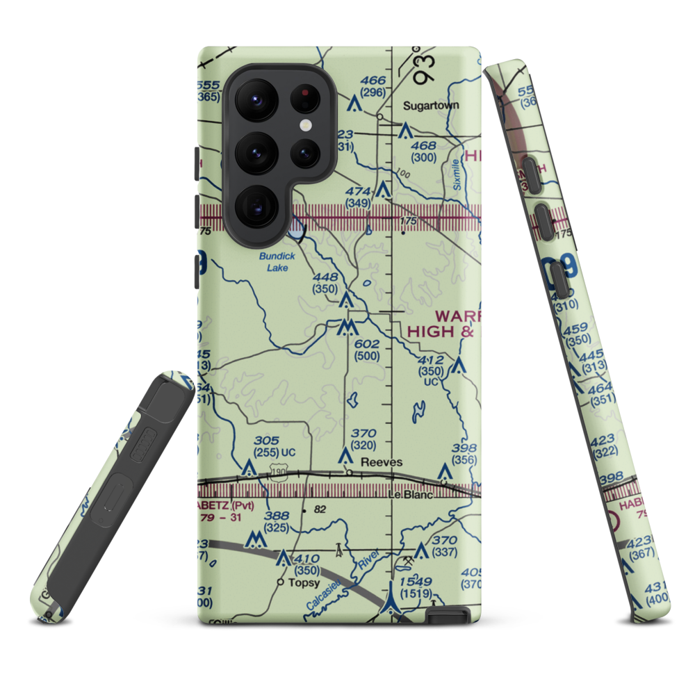 B T & K H Ranch Airport (44LA) VFR Sectional Samsung Phone Case Samsung Galaxy S22 Ultra model shown