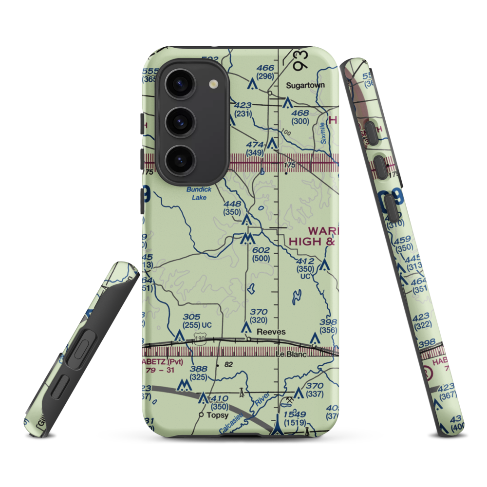 B T & K H Ranch Airport (44LA) VFR Sectional Samsung Phone Case Samsung Galaxy S23 Plus model shown