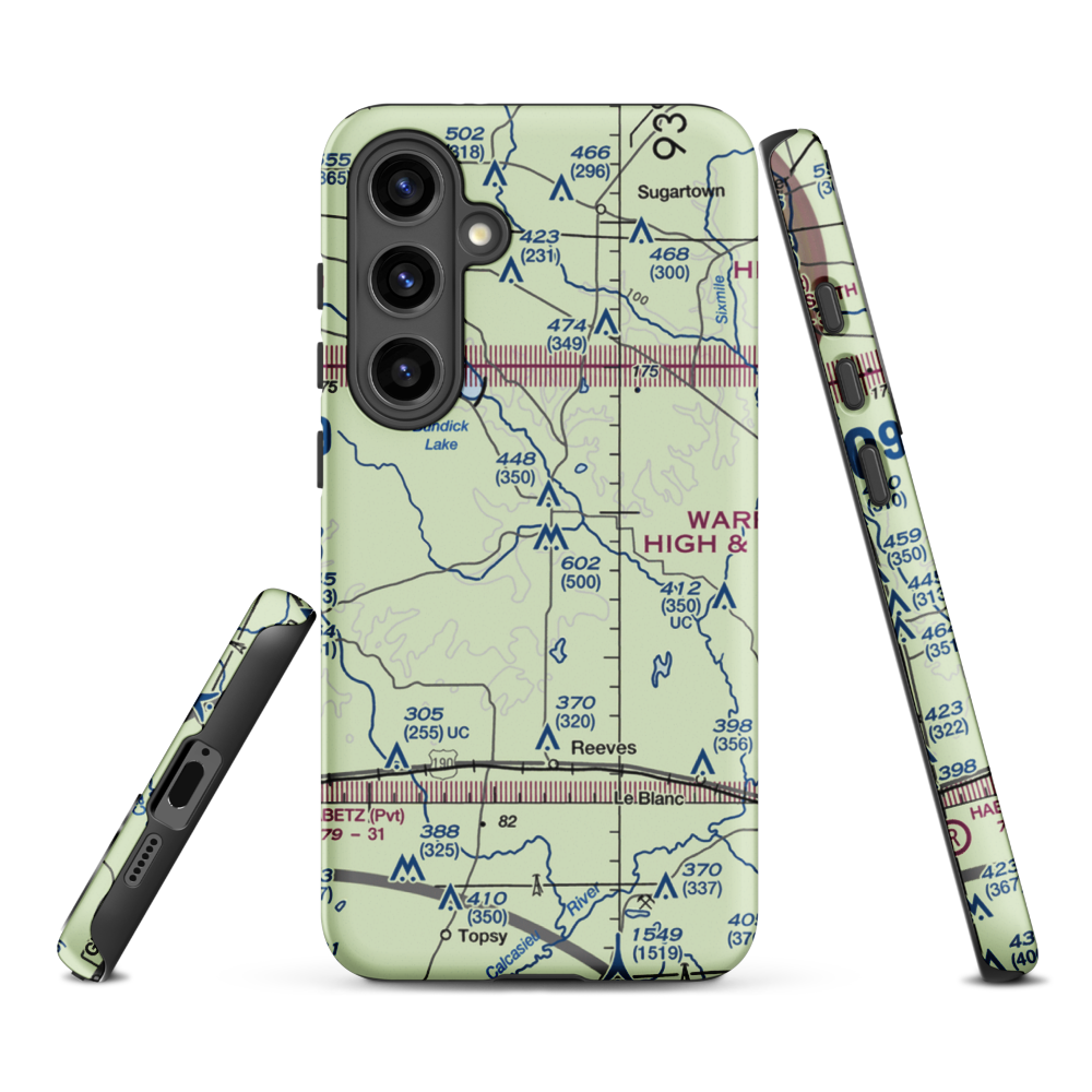 B T & K H Ranch Airport (44LA) VFR Sectional Samsung Phone Case Samsung Galaxy S24 Plus model shown