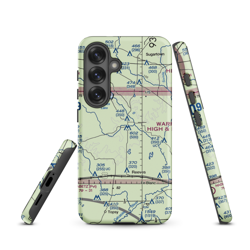B T & K H Ranch Airport (44LA) VFR Sectional Samsung Phone Case Samsung Galaxy S25 model shown