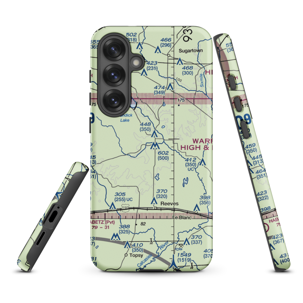 B T & K H Ranch Airport (44LA) VFR Sectional Samsung Phone Case Samsung Galaxy S25 Plus model shown