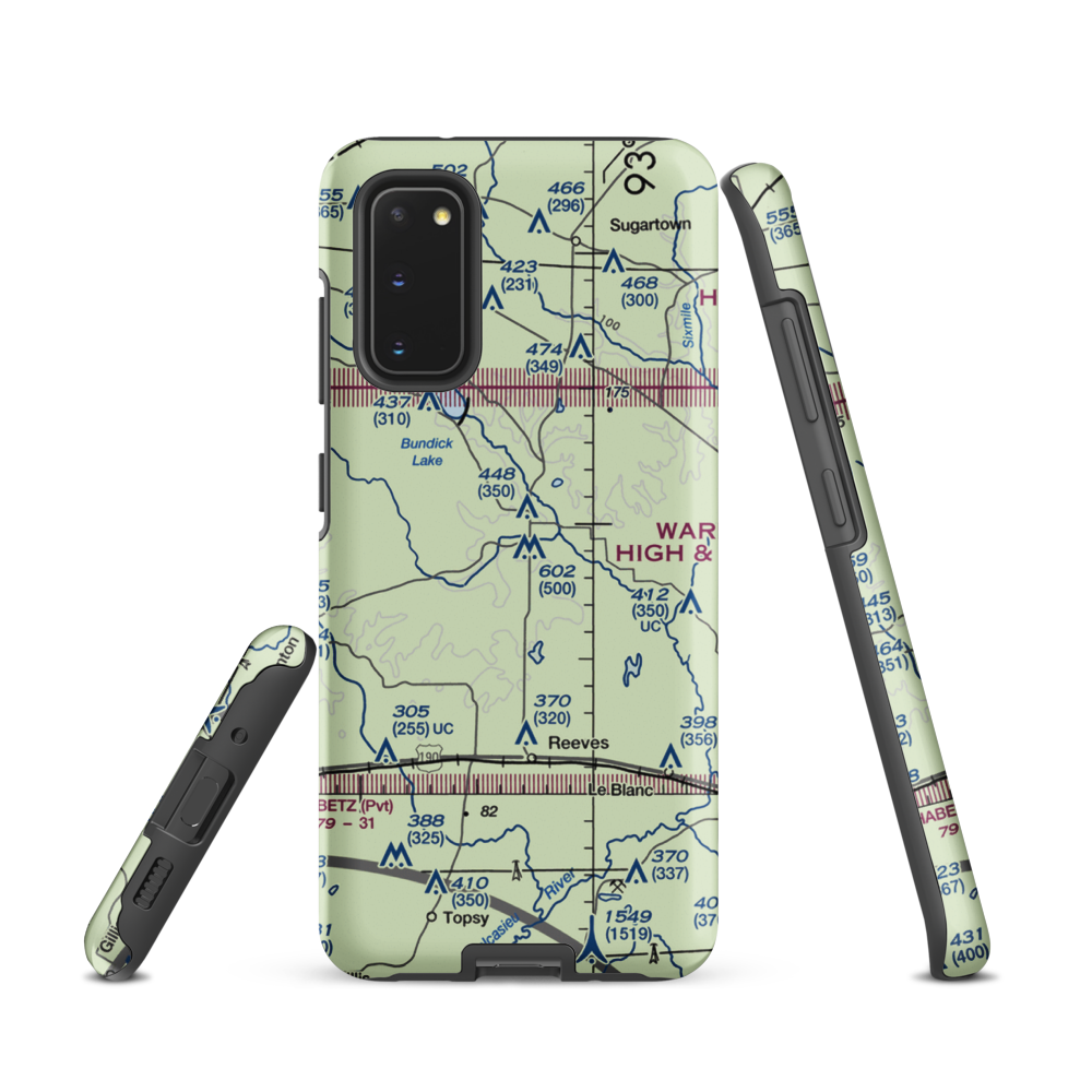 B T & K H Ranch Airport (44LA) VFR Sectional Samsung Phone Case Samsung Galaxy S20 model shown