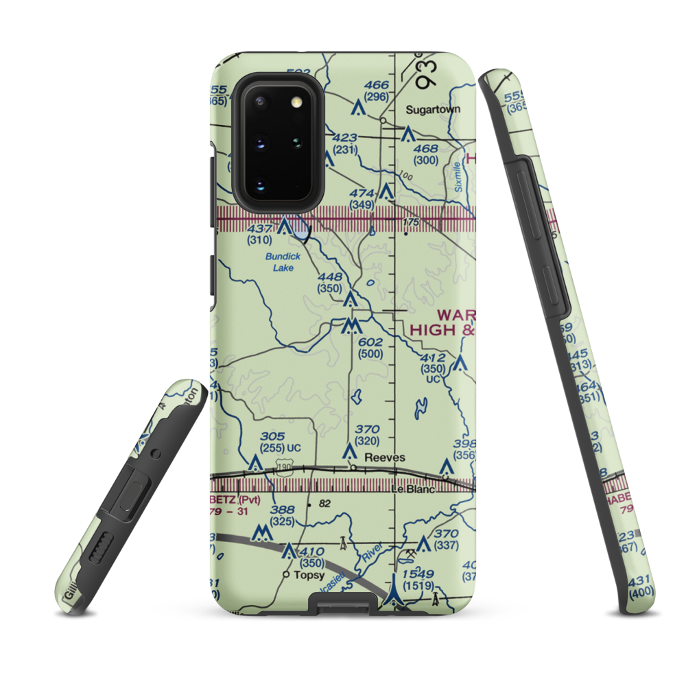B T & K H Ranch Airport (44LA) VFR Sectional Samsung Phone Case Samsung Galaxy S20 Plus model shown