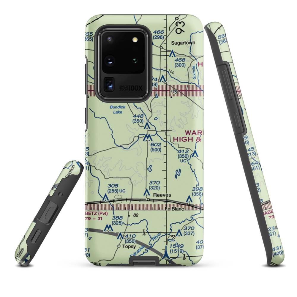 B T & K H Ranch Airport (44LA) VFR Sectional Samsung Phone Case Samsung Galaxy S20 Ultra model shown