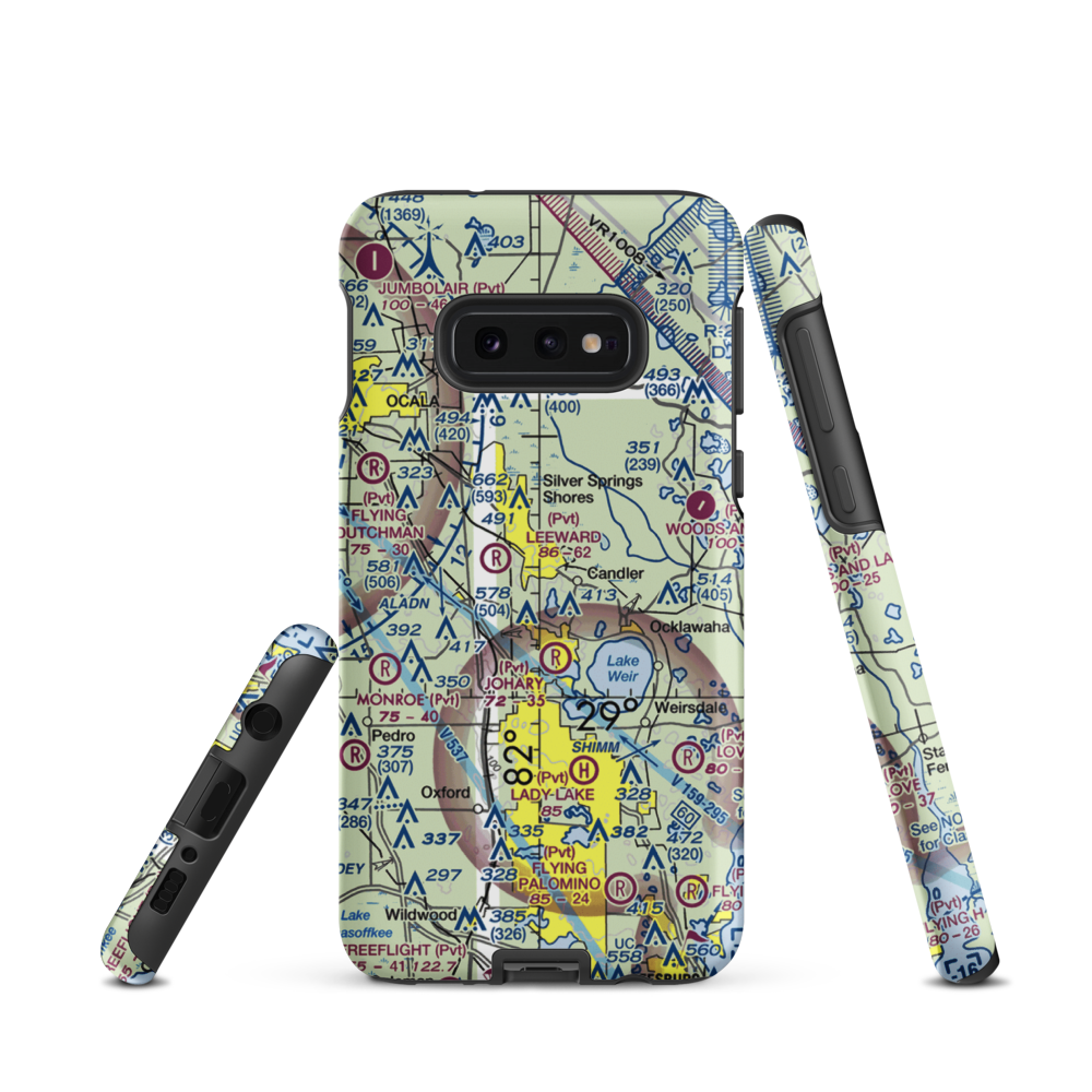 Back Achers Airport (8FL3) VFR Sectional Samsung Phone Case Samsung Galaxy S10 Plus model shown