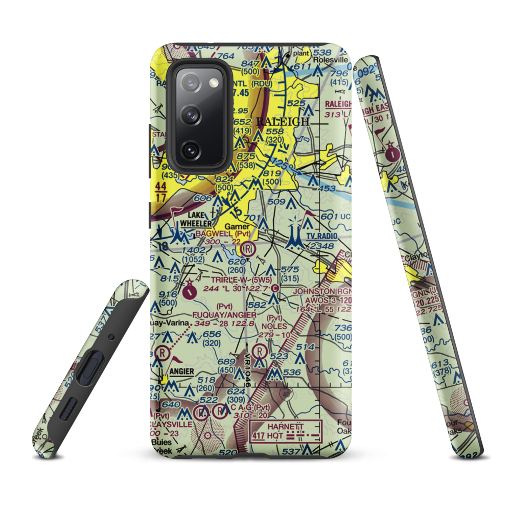 Bagwell Airport (NC99) VFR Sectional Samsung Phone Case Samsung Galaxy S20 FE model shown