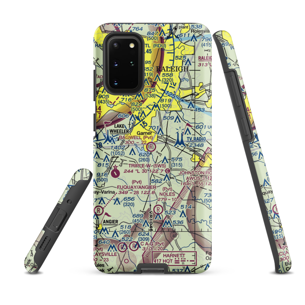 Bagwell Airport (NC99) VFR Sectional Samsung Phone Case Samsung Galaxy S20 Plus model shown