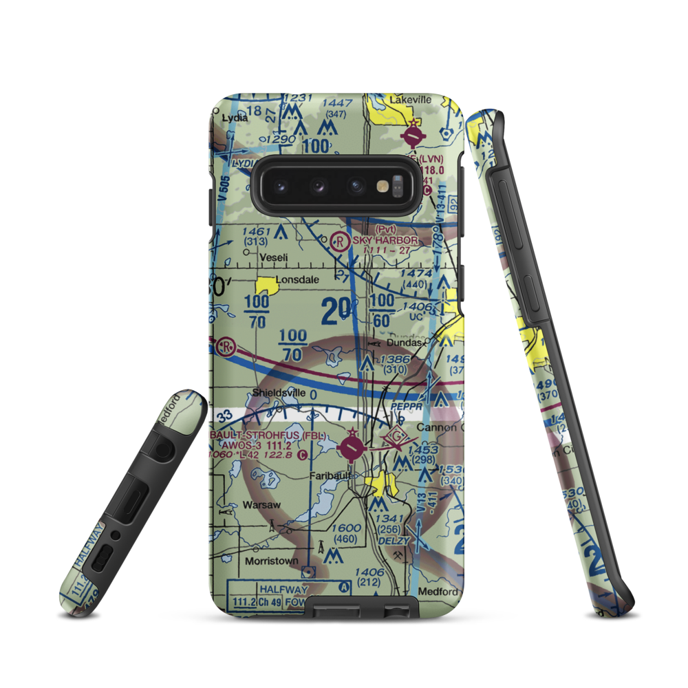 Bahnsen Seaplane Base (MY96) VFR Sectional Samsung Phone Case Samsung Galaxy S10 model shown