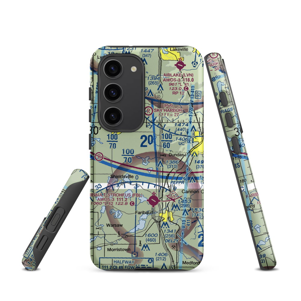 Bahnsen Seaplane Base (MY96) VFR Sectional Samsung Phone Case Samsung Galaxy S23 model shown