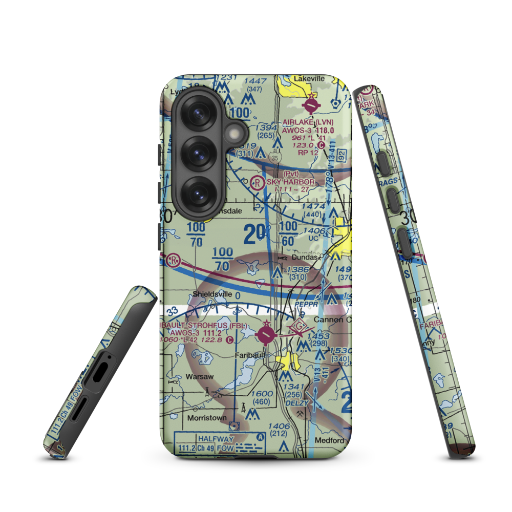 Bahnsen Seaplane Base (MY96) VFR Sectional Samsung Phone Case Samsung Galaxy S25 model shown