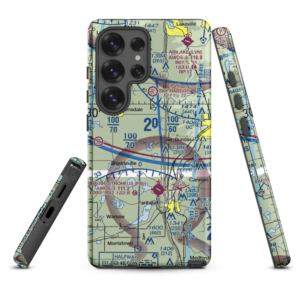 Bahnsen Seaplane Base (MY96) VFR Sectional Samsung Phone Case Samsung Galaxy S25 Ultra model shown