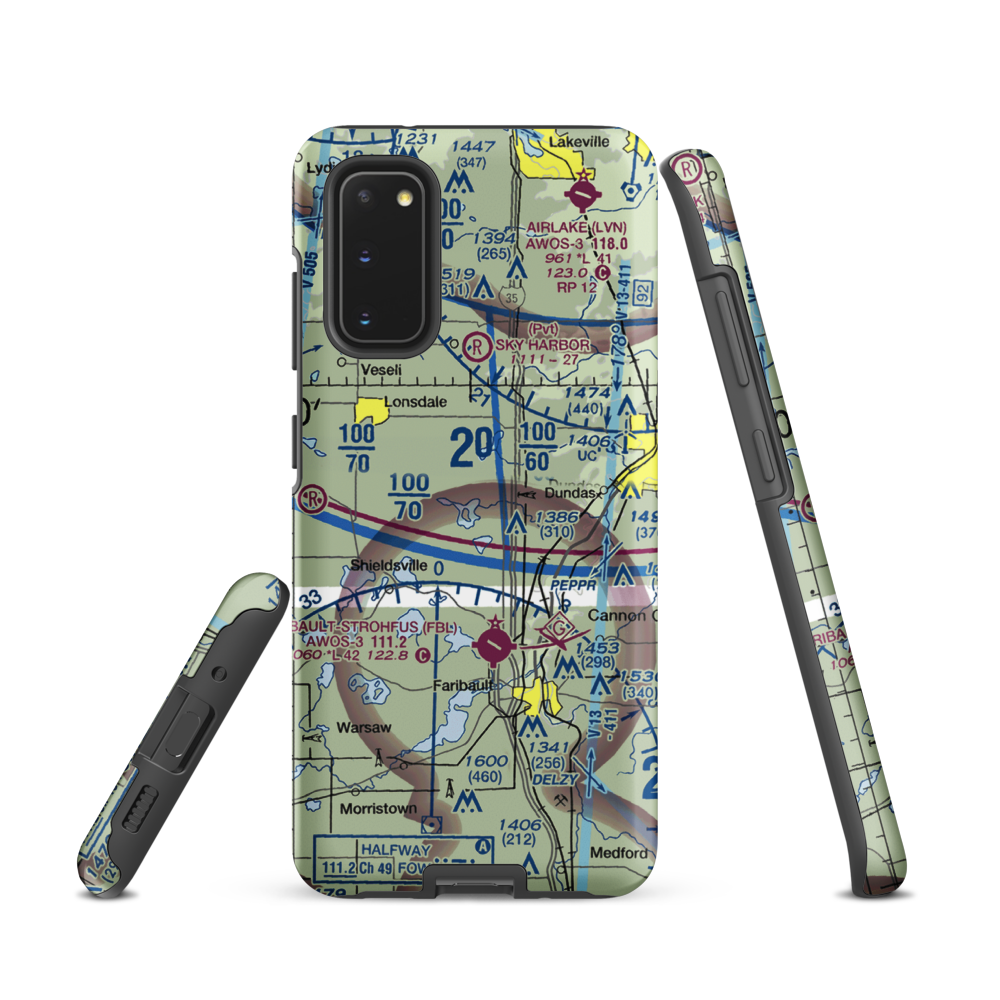 Bahnsen Seaplane Base (MY96) VFR Sectional Samsung Phone Case Samsung Galaxy S20 model shown