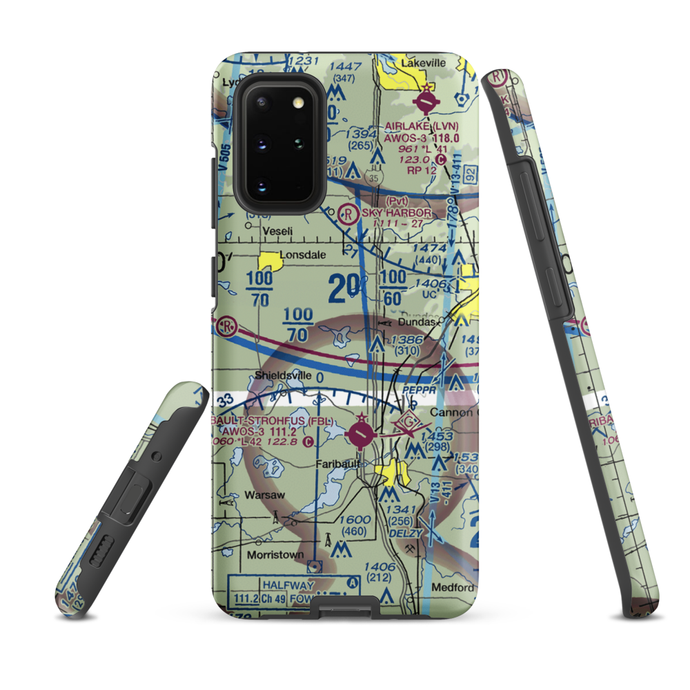 Bahnsen Seaplane Base (MY96) VFR Sectional Samsung Phone Case Samsung Galaxy S20 Plus model shown
