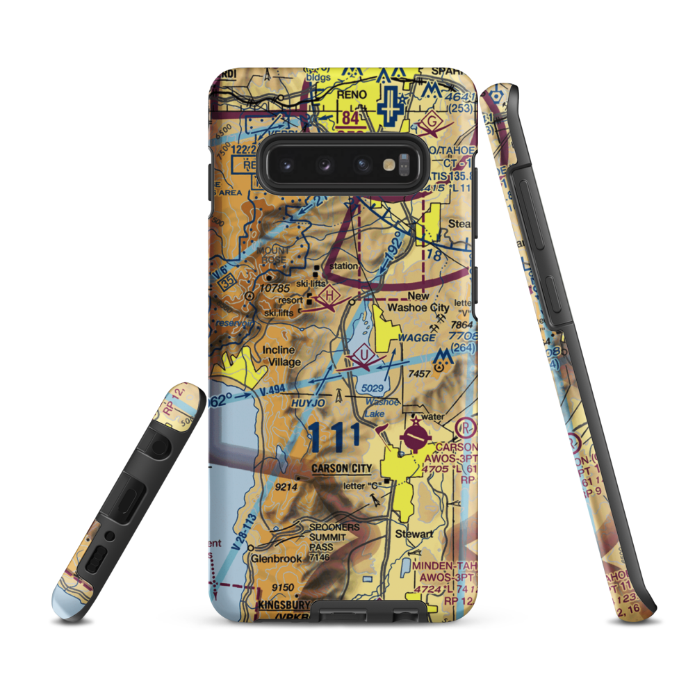 Bailey Ranch Airport (NV13) VFR Sectional Samsung Phone Case Samsung Galaxy S10e model shown
