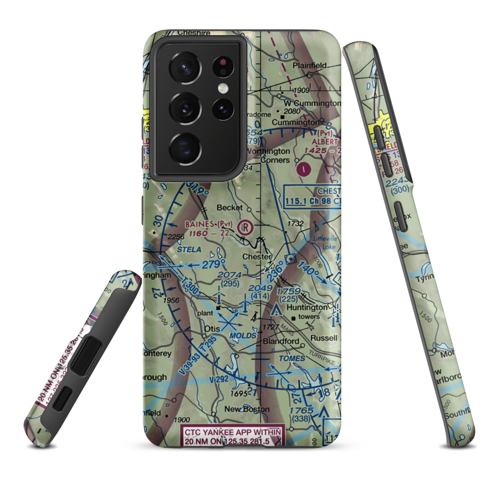 Baines Airport (3MA2) VFR Sectional Samsung Phone Case Samsung Galaxy S21 Plus model shown