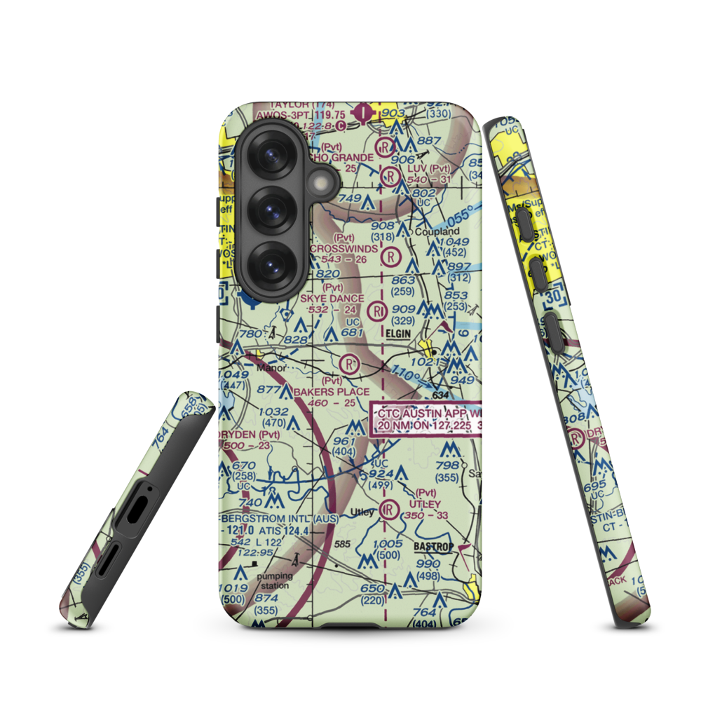 Baker's Place Airport (TX61) VFR Sectional Samsung Phone Case Samsung Galaxy S25 model shown