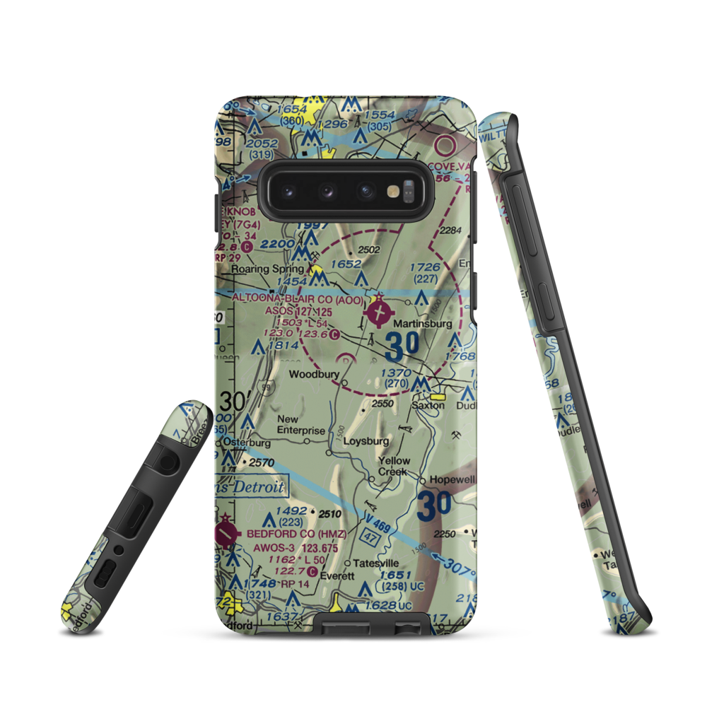 Baker-Sell Airport (2PN5) VFR Sectional Samsung Phone Case Samsung Galaxy S10 model shown