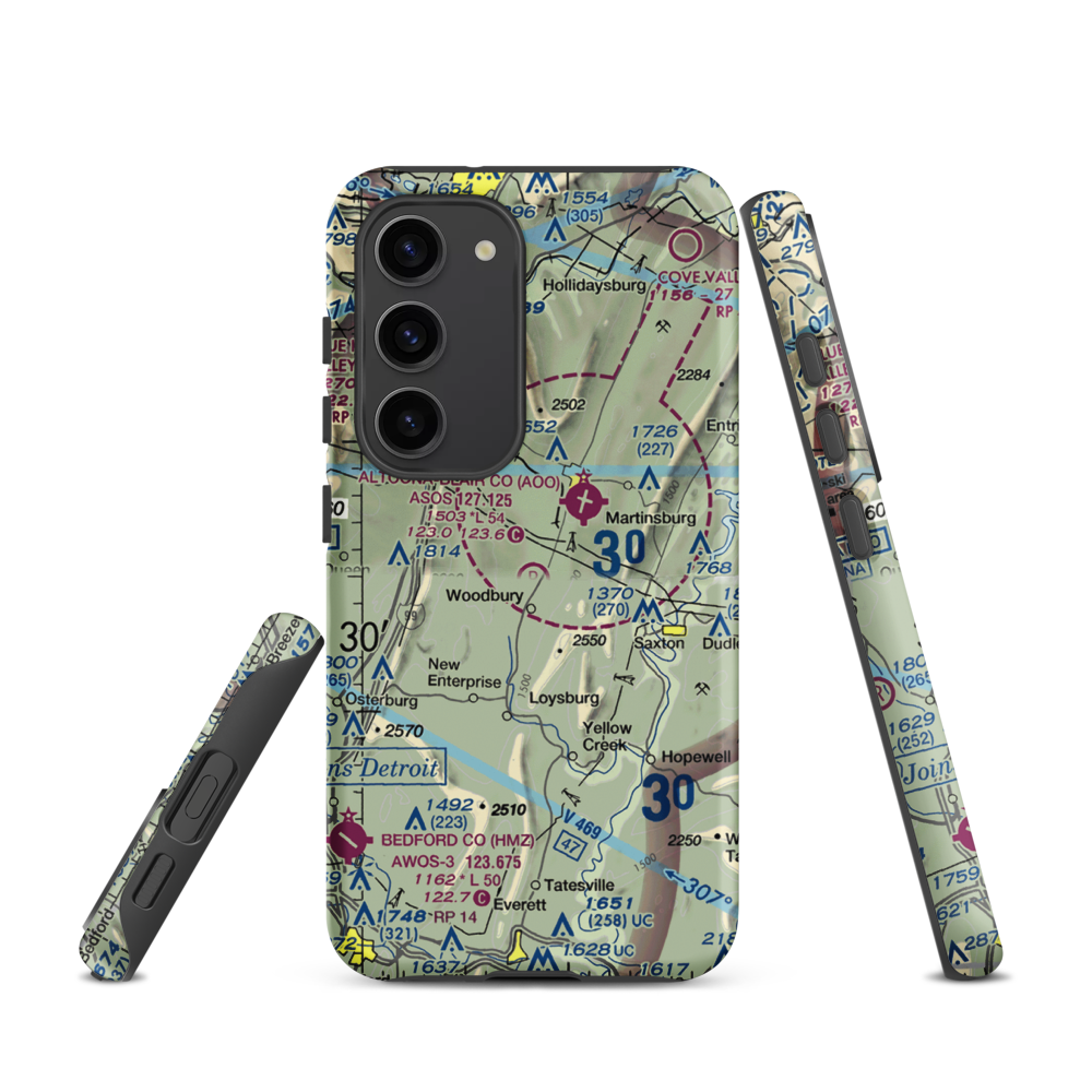 Baker-Sell Airport (2PN5) VFR Sectional Samsung Phone Case Samsung Galaxy S23 model shown