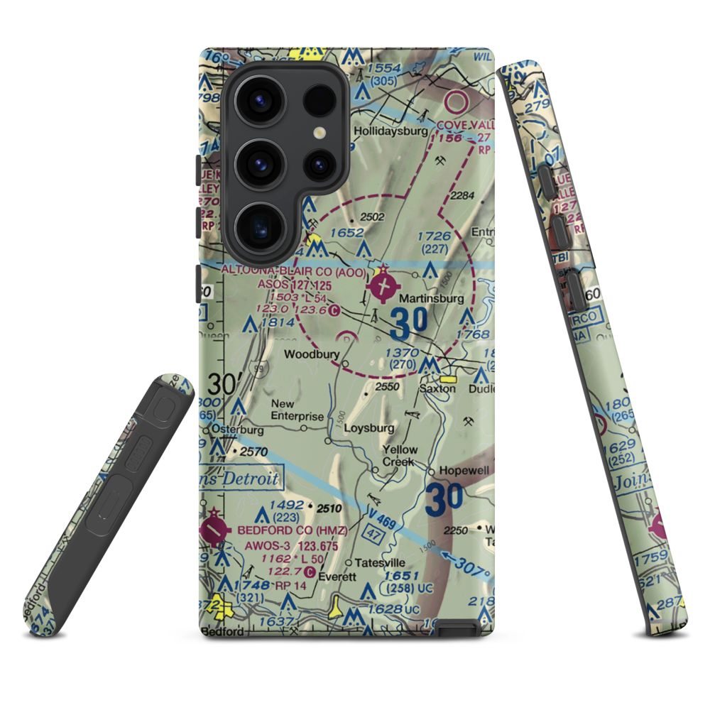 Baker-Sell Airport (2PN5) VFR Sectional Samsung Phone Case Samsung Galaxy S23 Ultra model shown