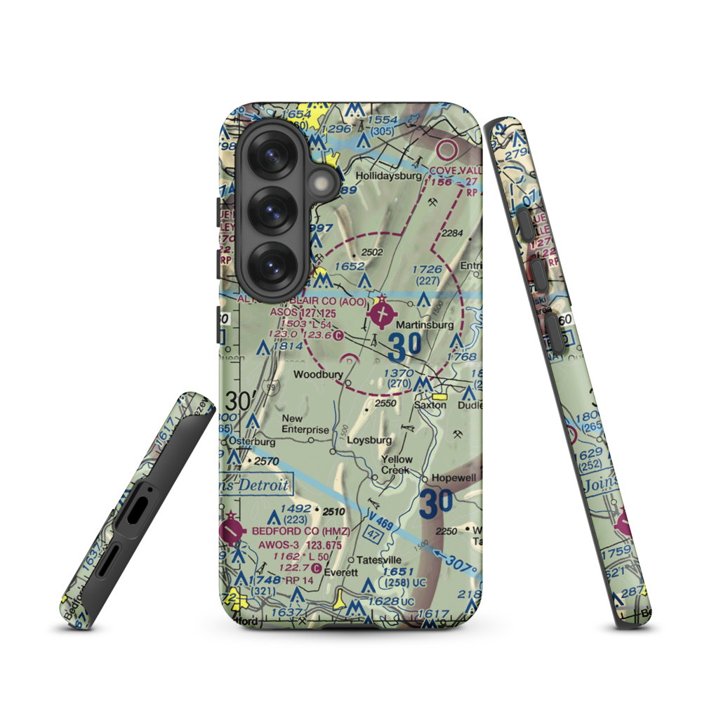 Baker-Sell Airport (2PN5) VFR Sectional Samsung Phone Case Samsung Galaxy S25 model shown