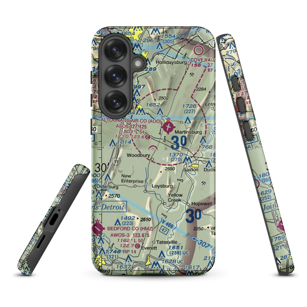 Baker-Sell Airport (2PN5) VFR Sectional Samsung Phone Case Samsung Galaxy S25 Plus model shown