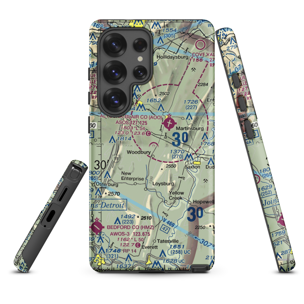 Baker-Sell Airport (2PN5) VFR Sectional Samsung Phone Case Samsung Galaxy S25 Ultra model shown