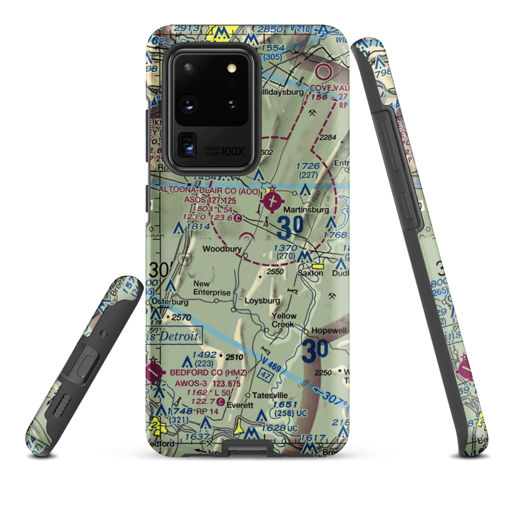 Baker-Sell Airport (2PN5) VFR Sectional Samsung Phone Case Samsung Galaxy S20 Ultra model shown